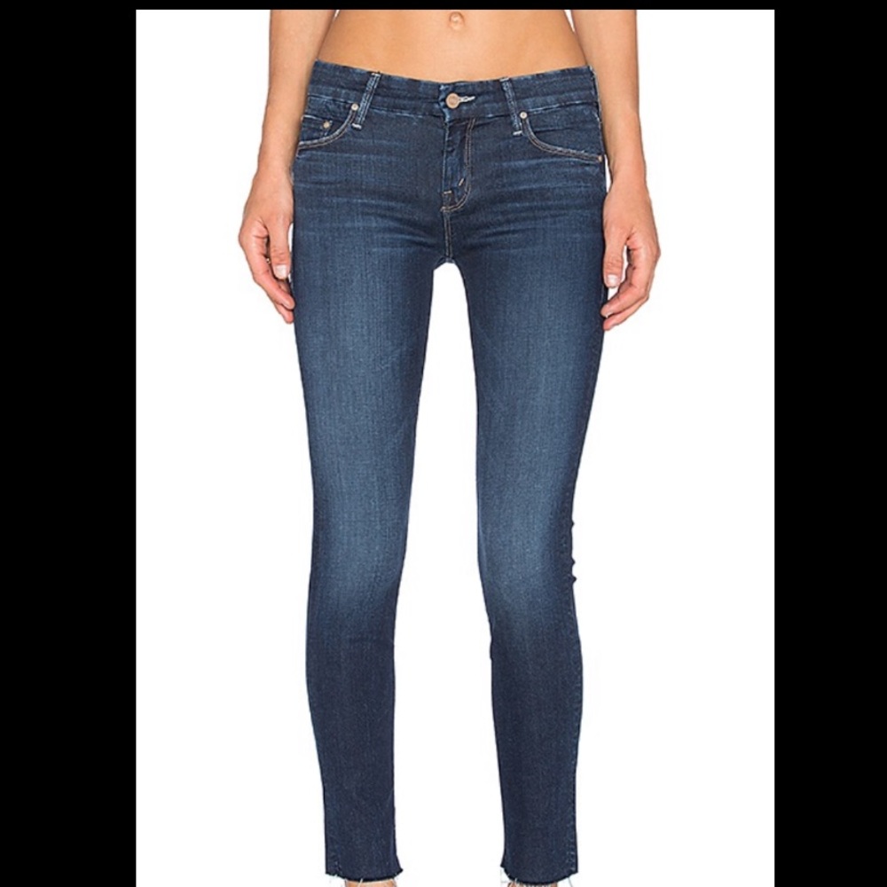 Mother denim looker ankle fray